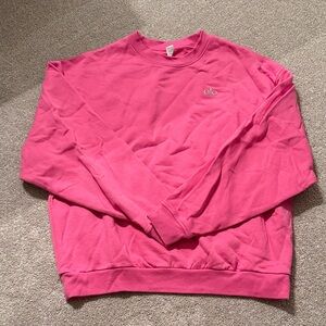 ALO Yoga Vibrant Pink Crewneck Sweater